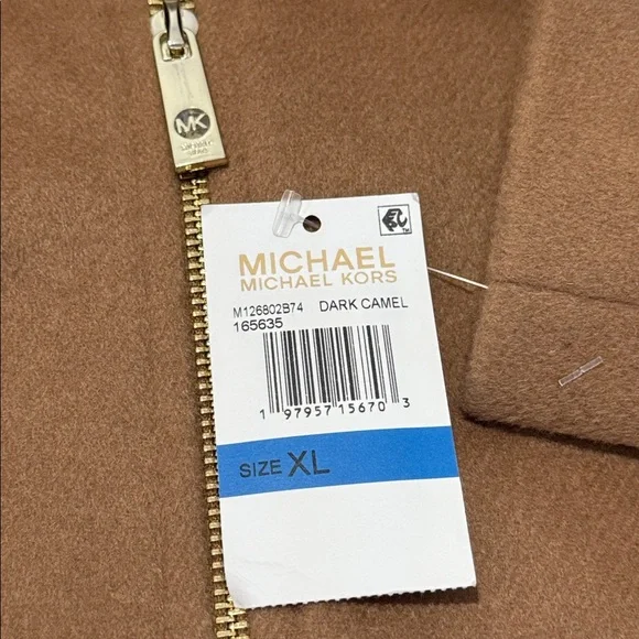 🎉HP🎉MK Full Zip Wool Blend Coat. Ladies XL - Picture 7 of 14